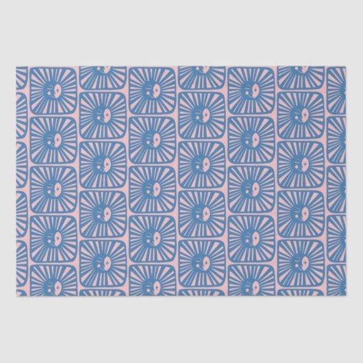 Ggloeiende motorenstut en schitterende blauwe moto tissuepapier (Voorkant)