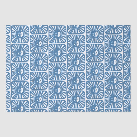 Ggloeiende motorenstut en schitterende blauwe moto tissuepapier (Voorkant)