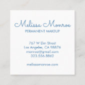 Ggloeiende motorkoker en charmerende blauwe maan vierkante visitekaartje (Achterkant)