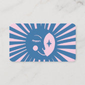 Ggloeiende motorkute en charmante blauwe roze visitekaartje (Voorkant)