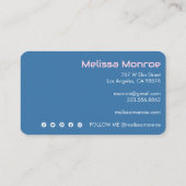 Ggloeiende motorkute en charmante blauwe roze visitekaartje (Achterkant)