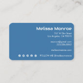 Ggloeiende motorkute en charmerend kleurig blauw visitekaartje (Achterkant)