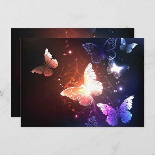 Ggloeiende nachtvlinders aankondiging (Voorkant / Achterkant)