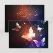 Ggloeiende nachtvlinders aankondiging (Voorkant / Achterkant)