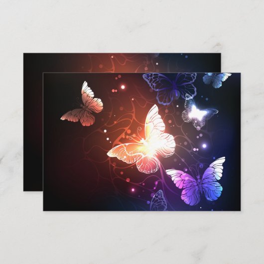 Ggloeiende nachtvlinders aankondiging (Voorkant / Achterkant)