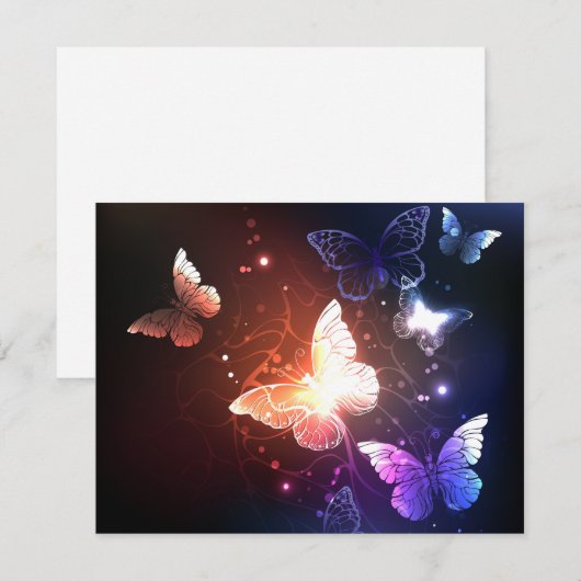 Ggloeiende nachtvlinders aankondiging (Voorkant / Achterkant)