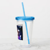 Ggloeiende nachtvlinders acryl drinkbeker (Links)