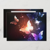 Ggloeiende nachtvlinders advieskaart (Voorkant / Achterkant)