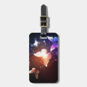 Ggloeiende nachtvlinders bagagelabel (Voorkant verticaal)