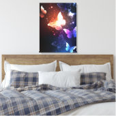 Ggloeiende nachtvlinders canvas afdruk (Insitu (Slaapkamer))