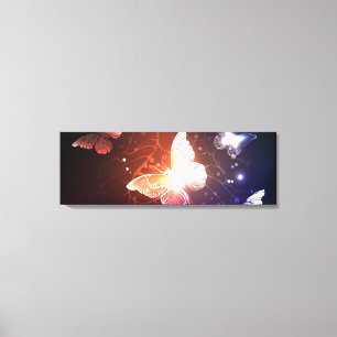 Ggloeiende nachtvlinders canvas afdruk