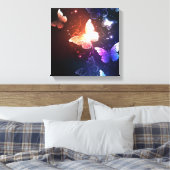 Ggloeiende nachtvlinders canvas afdruk (Insitu (Slaapkamer))