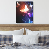 Ggloeiende nachtvlinders canvas afdruk (Insitu (Slaapkamer))