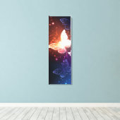 Ggloeiende nachtvlinders canvas afdruk (Insitu (Houten vloer))