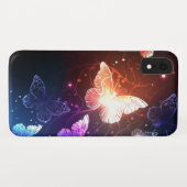 Ggloeiende nachtvlinders Case-Mate iPhone case (Achterkant (horizontaal))
