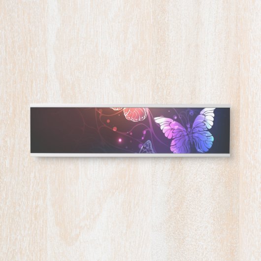 Ggloeiende nachtvlinders deurbordje (Voorkant)