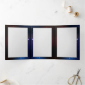 Ggloeiende nachtvlinders drieluik wenskaart (Binnen)