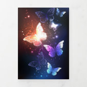 Ggloeiende nachtvlinders drieluik wenskaart (Cover)