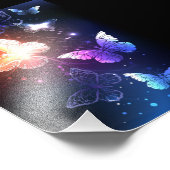 Ggloeiende nachtvlinders foto afdruk (Hoek)