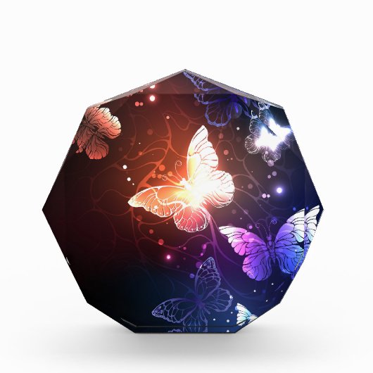 Ggloeiende nachtvlinders fotoblokken (Voorkant)