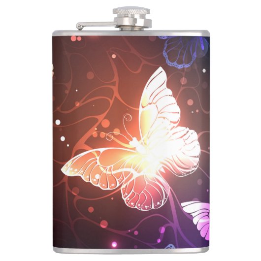 Ggloeiende nachtvlinders heupfles (Voorkant)