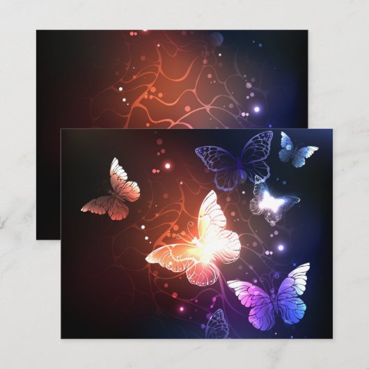 Ggloeiende nachtvlinders informatiekaartje (Voorkant / Achterkant)