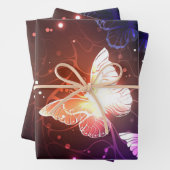 Ggloeiende nachtvlinders inpakpapier vel (In situ)