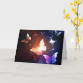 Ggloeiende nachtvlinders kaart (Gele Bloem)