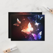 Ggloeiende nachtvlinders kaart (Voorkant / Achterkant in situ)