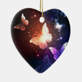 Ggloeiende nachtvlinders keramisch ornament (Rechts)