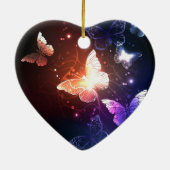 Ggloeiende nachtvlinders keramisch ornament (Achterkant)