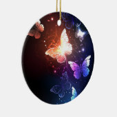 Ggloeiende nachtvlinders keramisch ornament (Rechts)