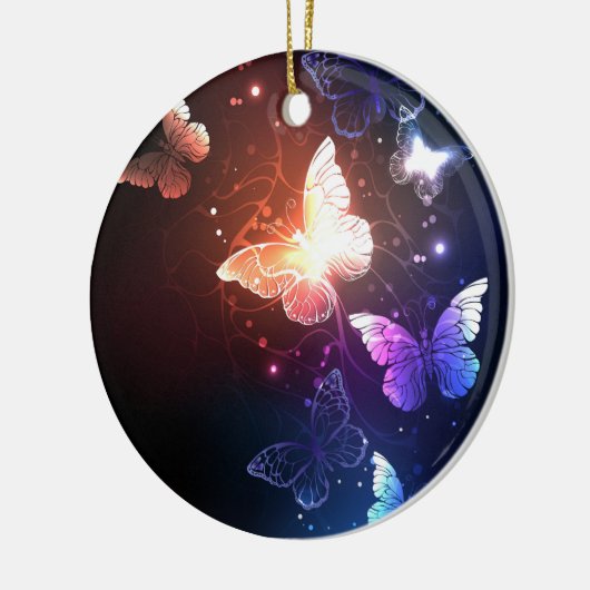 Ggloeiende nachtvlinders keramisch ornament (Links)