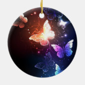Ggloeiende nachtvlinders keramisch ornament (Achterkant)