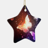 Ggloeiende nachtvlinders keramisch ornament (Rechts)
