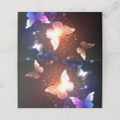 Ggloeiende nachtvlinders klantenkaartje (Buitenkant ongevouwen)