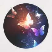 Ggloeiende nachtvlinders labels (Design 1)