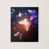 Ggloeiende nachtvlinders legpuzzel (Verticaal)