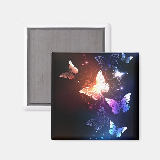 Ggloeiende nachtvlinders magneet (Voorkant / Achterkant)