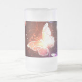 Ggloeiende nachtvlinders matglas bierpul (Center)