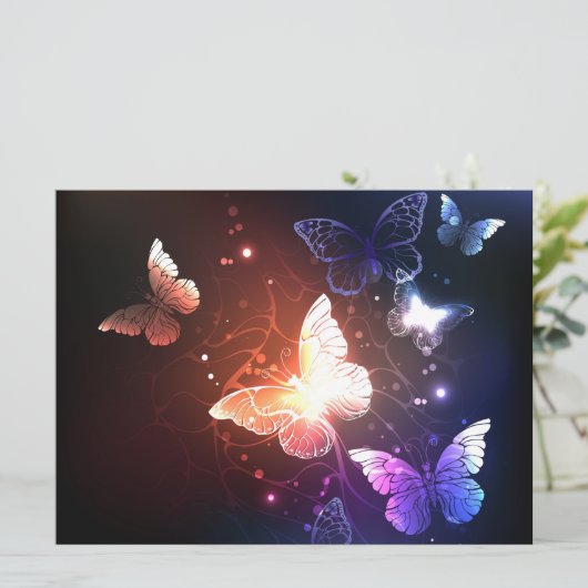 Ggloeiende nachtvlinders menu (Staand voorkant)