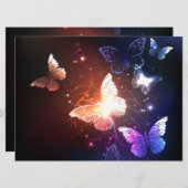 Ggloeiende nachtvlinders menu (Voorkant / Achterkant)