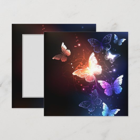 Ggloeiende nachtvlinders menu (Voorkant / Achterkant)