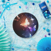 Ggloeiende nachtvlinders papieren bordje (Feest)