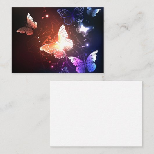 Ggloeiende nachtvlinders plaatskaartje (Voorkant / Achterkant)