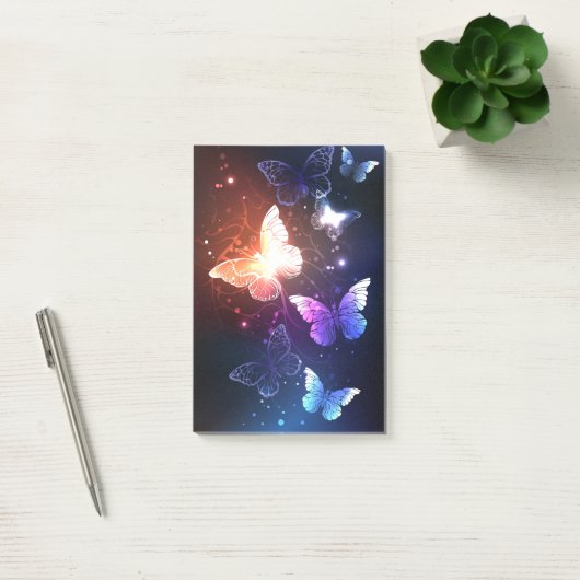 Ggloeiende nachtvlinders post-it® notes (Kantoor)