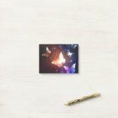 Ggloeiende nachtvlinders post-it® notes (Op bureau)