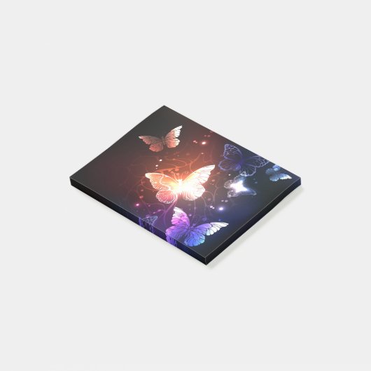 Ggloeiende nachtvlinders post-it® notes (Schuin)