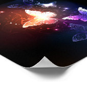 Ggloeiende nachtvlinders poster (Hoek)