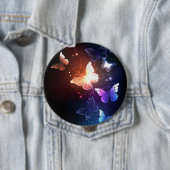 Ggloeiende nachtvlinders ronde button 4,0 cm (In situ)